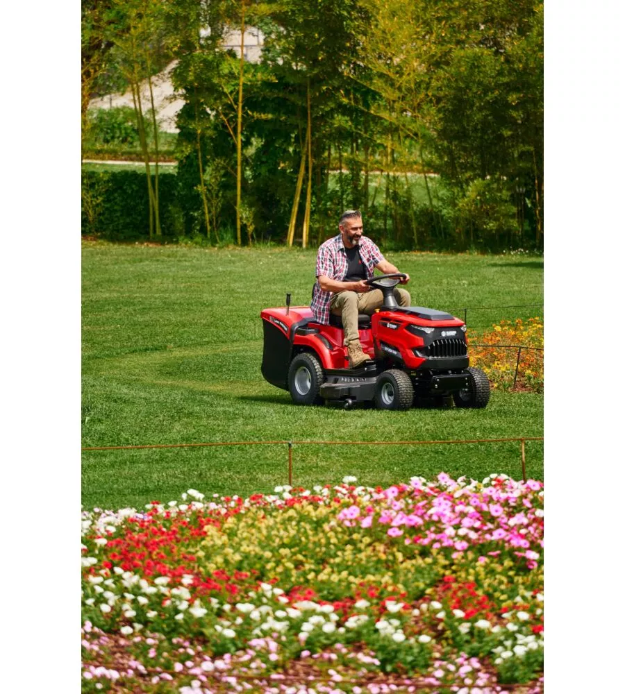 TRATTORINO TAGLIAERBA A SCOPPIO BLUEBIRD "TR P 92H" TAGLIO 92 CM MOTORE 452 CC- CON CESTO DI RACCOLTA